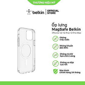 Ốp lưng MagSafe, kháng khuẩn iPhone 12, iPhone 12 Pro, iPhone 12 Pro Max Belkin - Hàng Chính Hãng