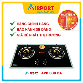 Mua Bếp Gas Âm Mặt Kính Cao Cấp Airport - APB 838 BA - Hàng Chính Hãng