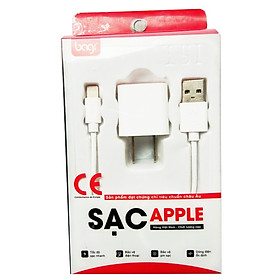 Combo Củ Sạc + Cáp Sạc Lightning BAGI I51N Cho iPhone - Hàng chính hãng