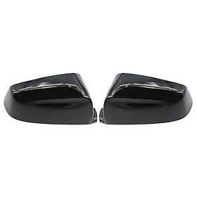 1 Pair of Reversing Mirror Housings Painted Black Replacement for BMW 5 Series E60 F10 08-13
