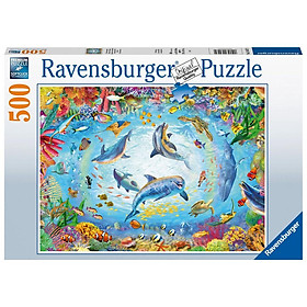 Tranh ghép Ravensburger 500 mảnh Cave Dive Jigsaw Puzzle