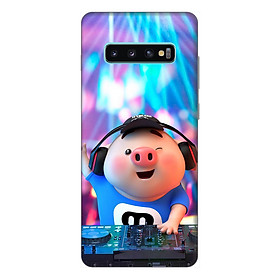 Ốp lưng điện thoại Samsung S10 Plus hình Heo Con Làm DJ