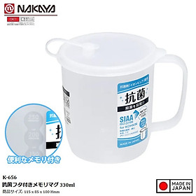 Cốc nhựa kháng khuẩn có vạch chia Nakaya 330ml - Hàng nội địa Nhật Bản nhập khẩu chính hãng
