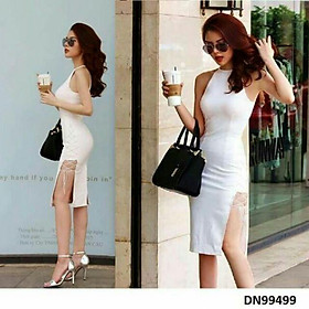 Đầm yếm xẻ tà đan dây sexy
