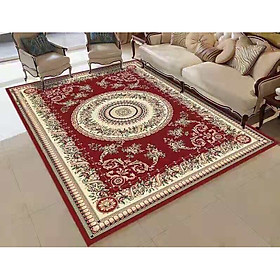 Thảm trải sàn Sofa sang trọng hiện đại trang trí phòng khách Bali in 3D Nhung nỉ lì cao cấp BL87 - Đa giác
