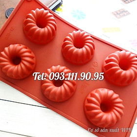 Mua Khuôn silicon làm bánh  rau câu  socola 6 hình xoắn ốc – Mã số 1333