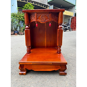 Mua Bàn thờ thần tài ông địa gỗ Tràm cột vuông 48 x 68cm