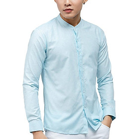 Áo Sơ Mi Nam Tay Dài Cổ Trụ TiTiShop SM483