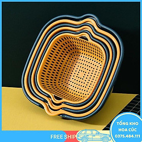 Mua Bộ Rổ Nhựa Vuông Kèm Chậu 6 Món Cao Cấp - Vận Chuyển Miễn Phí Toàn Quốc