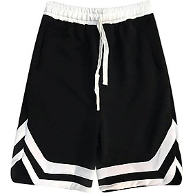 Quần Short Unisex Chữ V Đen