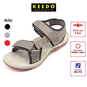 Sandal nam quai hậu KEEDO KDS15-1 màu đen, xám, đỏ