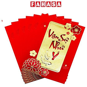 Bộ 6 Bao Lì Xì Nhũ Tết Bính Ngọ 2026 - H5.2 - Vạn Sự Như Ý