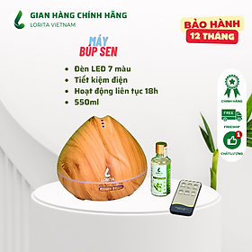Máy xông tinh dầu siêu âm công nghệ hiện đại  - Chế độ phun mạnh - Khuếch tán tinh dầu trong không gian rộng - Hoạt động liên tục 18h