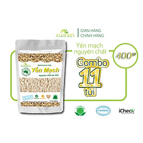 Combo 11 Túi Yến Mạch Nguyên Chất Ăn Liền Xuân An [ko đường] Túi 400G(Tặng Kèm 11 Túi Yến Mạch 150G)