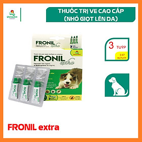 Thuốc phòng trị ve, rận, bọ chét cho chó từ 2kg-10kg Vemedim Fronil Extra xanh (Hộp)