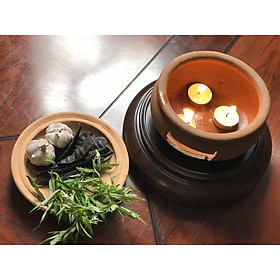 Mua Bếp đất nung xông thảo dược bồ kết xả  chanh  tỏi - thanh lọc không khí tốt sức khỏe