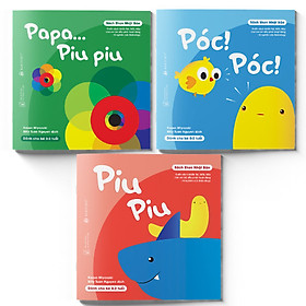 [Download Sách] Sách Ehon - Combo 3 cuốn Ấn tượng của Piu Piu - Dành cho trẻ từ 0 - 2 tuổi