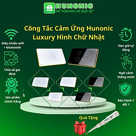 Mua Công Tắc Cảm Ứng Hunonic Luxury Hình Chữ Nhật Viền Vàng  Công Tắc Thông Minh Wifi Điều Khiển Từ Xa Bằng Điện Thoại