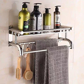 Mua Kệ inox cao cấp treo khăn phòng tắm Giá treo khăn dán tường không cần khoan đục