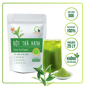 Bột Trà Xanh Quảng Thanh Nguyên Chất Sấy Lạnh - Chống lão hóa, Tốt cho tim mạch, não bộ - Gói 50 gr