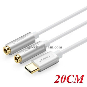 Mua Cáp Chuyển Đổi USB Type-C Sang 2 đầu 3.5mm UGREEN 30732 AV144 - hàng chính hãng