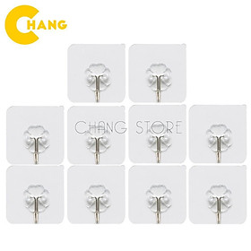 Mua Bộ 10 Móc Treo Tường Đa Năng Trong Suốt Mới