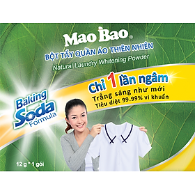 Bột Tẩy Quần Áo Thiên Nhiên Mao Bao chứa Baking Soda (12g x 1)