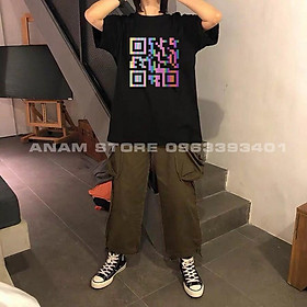 Áo thun phản quang 7 màu tay lỡ nam nữ QR