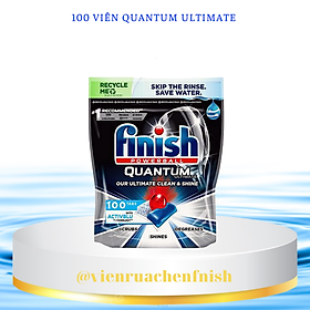 Viên rửa bát Finish quantum Ultimate 100 Viên nhập khẩu Anh chuyên dùng cho máy rửa bát chén (dòng cao cấp)
