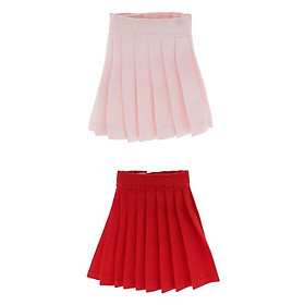 2pcs Scale Doll Pleated Skirt Clothes for Blythe 12