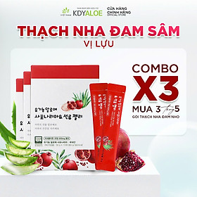 THẠCH NHA ĐAM SÂM VỊ LỰU ĐỎ KDY ALOE COMBO X3