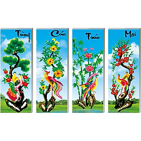 Mua Tranh thêu chữ thập Tứ quý DLH-222976