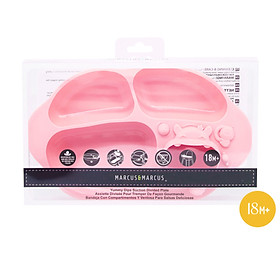 Đĩa ăn dặm silicon chia ngăn có đế hút chân không chống đổ Yummy Marcus & Marcus - Pokey
