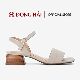 Giày Sandal cao gót nữ Đông Hải mũi vuông quai ngang bản to ôm chân gót vuông thời thượng cao 4cm - S7721