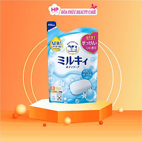 Sữa Tắm Dưỡng Trắng Mịn Da Hương Hoa Cow Milky Body Soap Pump Chiết Xuất