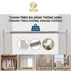 Thanh Treo Đa Năng Không Cần Khoan Tường Thanh Treo Quần Áo Treo Khăn Nhà Tắm Gắn Tường - 90-160cm