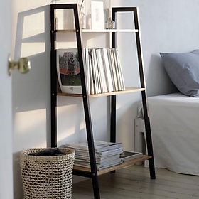 Mua KỆ SÁCH 3 TẦNG MÀU ĐEN PHỐI GỖ
