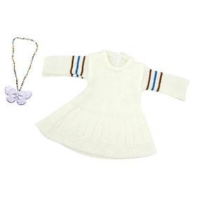 Lovely Dolls Clothes Suits Knit Dress And Necklace For 18 Inch  Doll