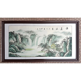 Tranh thủy mặc , sơn thủy hữu tình (tranh treo phòng khách)-TM71-10