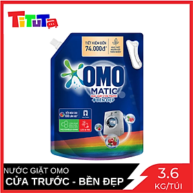 Hình ảnh Nước giặt Túi 3.7kg OMO Matic Cho máy giặt cửa trước Cửa Trước Bền Màu Bền màu tinh chất Lựu Tre