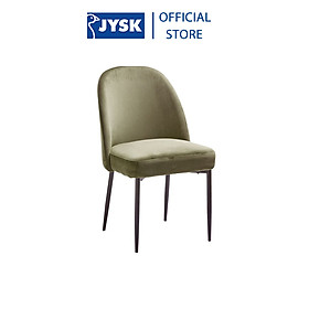 Ghế bàn ăn | JYSK Vasby | kim loại/vải polyester | xanh lá/đen | R50xS59xC87cm