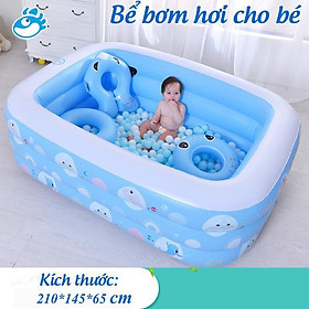 Bể Bơi 1m2 - 1m3 - 1m5 - 1m8 Siêu Dày Tặng Kèm Bơm Điện