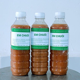 Combo 3 chai chế phẩm vi sinh dịch chuối lên men 500ml kích thích hoa hồng đâm chồi, ra hoa