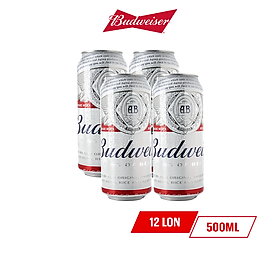 Lốc 4 Lon Bia Budweiser 500ml Lon