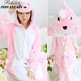 Bộ Đồ hình thú liền thân lông mịn Pijama dành Cho Người Lớn và Trẻ Em Hoạt Hình Cosplay