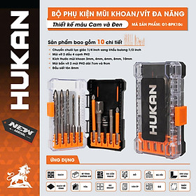 BỘ PHỤ KIỆN MŨI KHOAN/VÍT ĐA NĂNG G1-BPK10c HUKAN -HÀNG CHÍNH HÃNG