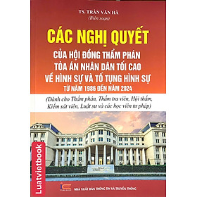 Các Nghị Quyết Của Hội Đồng Thẩm Phán Toà Án Nhân Dân Tối Cao Về Hình Sự Và Tố Tụng Hình Sự Từ Năm 1986 Đến Năm 2024