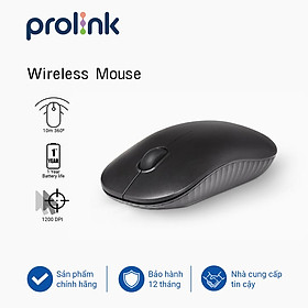 Chuột không dây PROLiNK PMW5009 giá rẻ, tốc độ cao, tiết kiệm pin dành cho PC, Macbook, Laptop - Hàng chính hãng