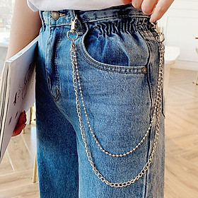 Dây xích móc quần kim loại titan 2 lớp cá tính