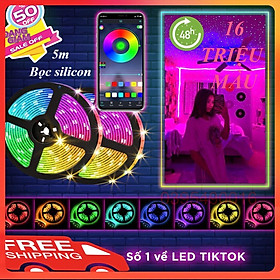 Mua Cuộn Đèn led Tiktok 5m RGB 16 triệu màu điều khiển bằng điện thoại  nháy theo nhạc